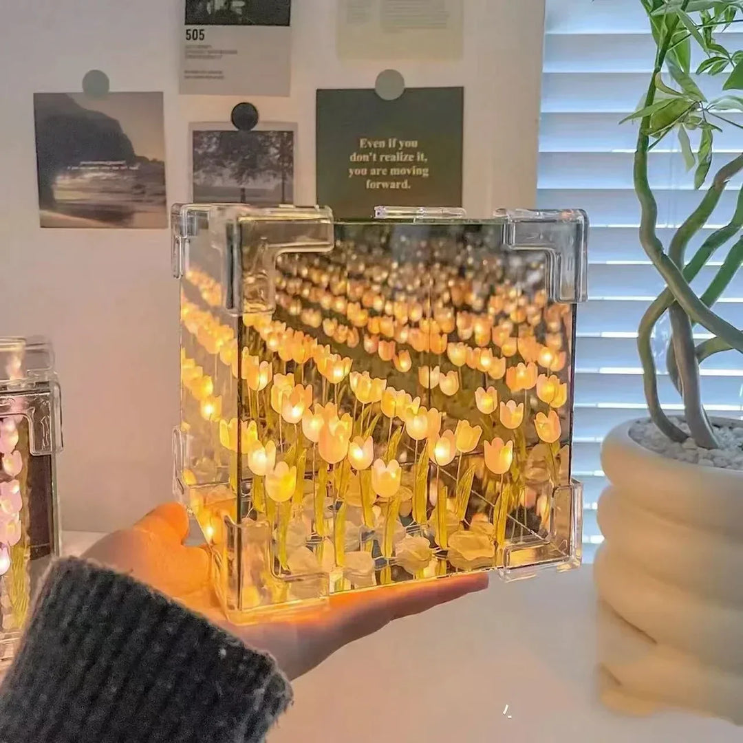 3D Tulip DIY Flower Cube Night Lamp | Bowlift