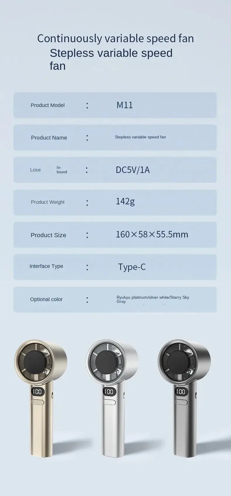 Portable Mini Bladeless Hand Fan – USB Rechargeable Handheld Personal Fan with 120-Speed High-Speed Airflow, Electric Cooling Fan | Bowlift