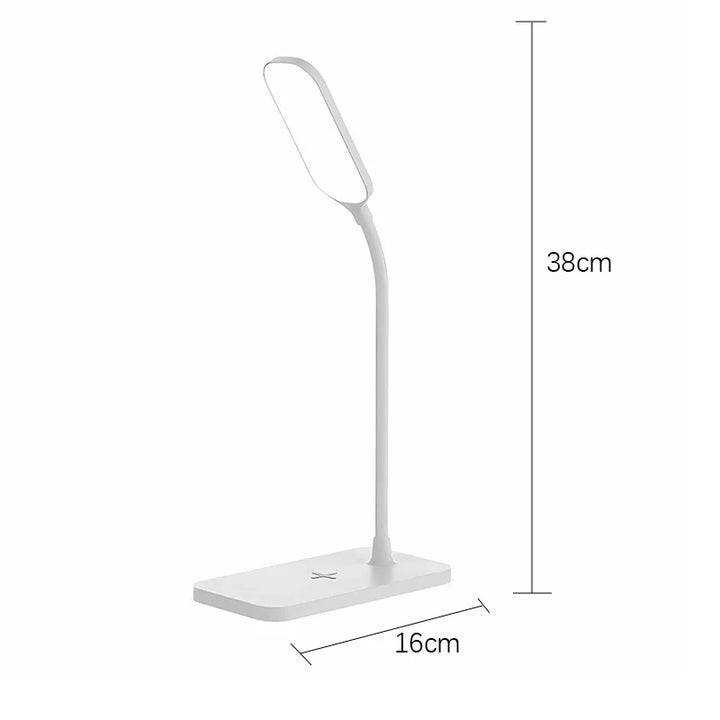 BowLift | Velura LightDock LED Desk Lamp | With Wireless Charger & USB Port | Touch Dimming & Eye-Friendly | Modern