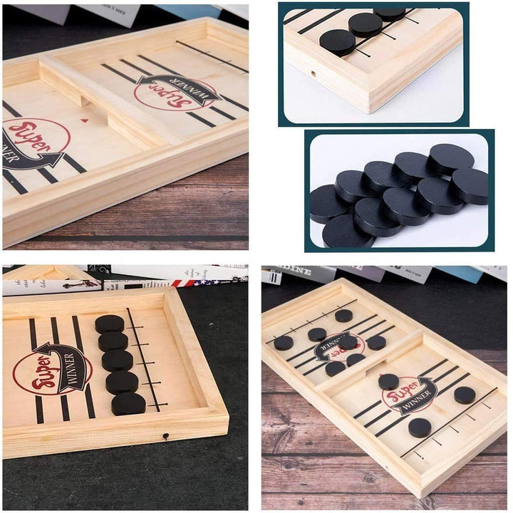 Wooden Table Hockey Game for Families Bowlift