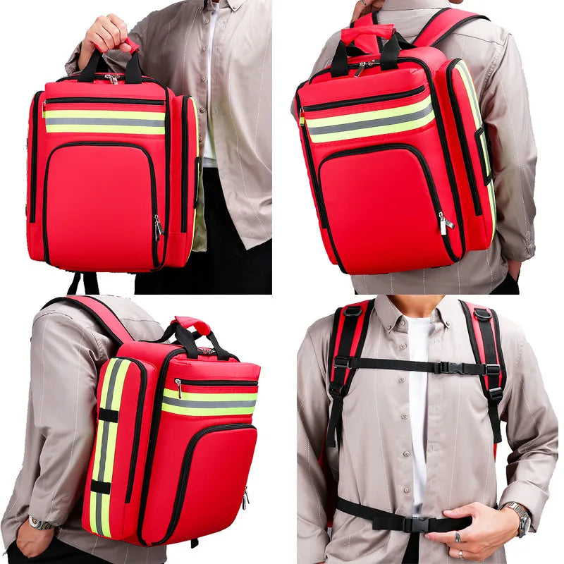 BowLift | Emergency Backpack SafePak Rescue+ | Waterproof & Reflective | For First Aid & Survival | 45×35×15 cm