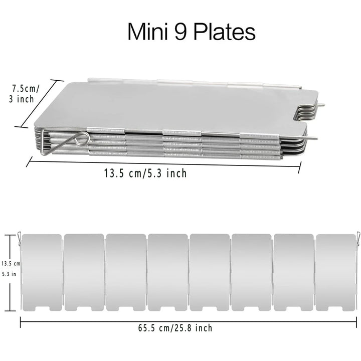 BowLift | WindShieldX Camping Windshield | Foldable & Ultralight | Stainless Steel | For Gas Cookers & Outdoor Cookers