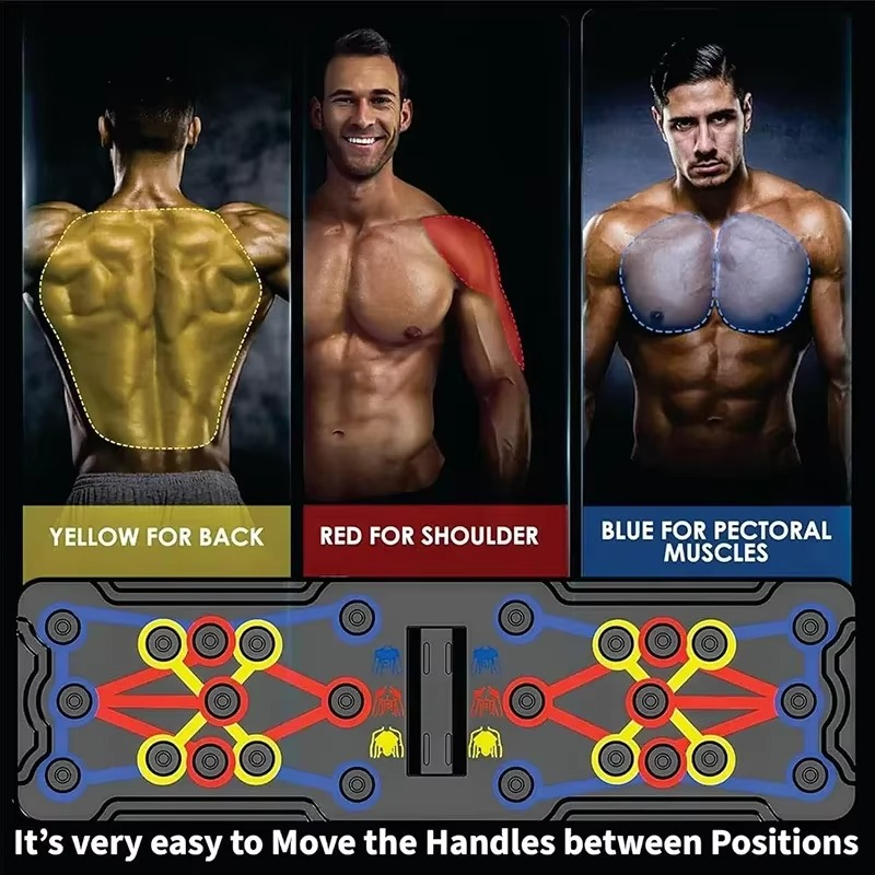 BowLift | Portable Foldable Push Up Board for Full Body Home Workouts