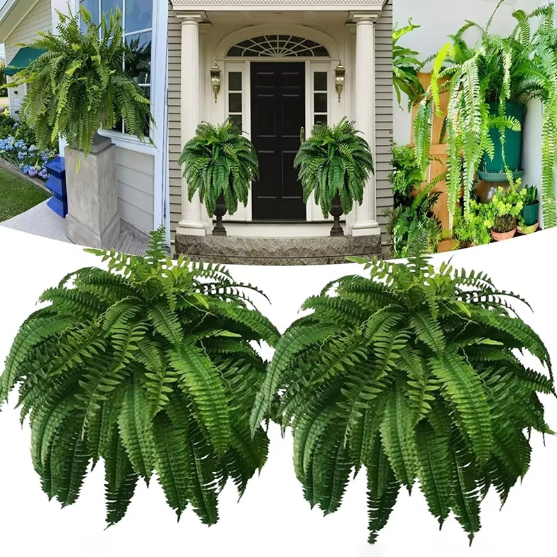 BowLift | UV-Resistant Lifelike Boston Fern for Outdoor and Indoor Decor