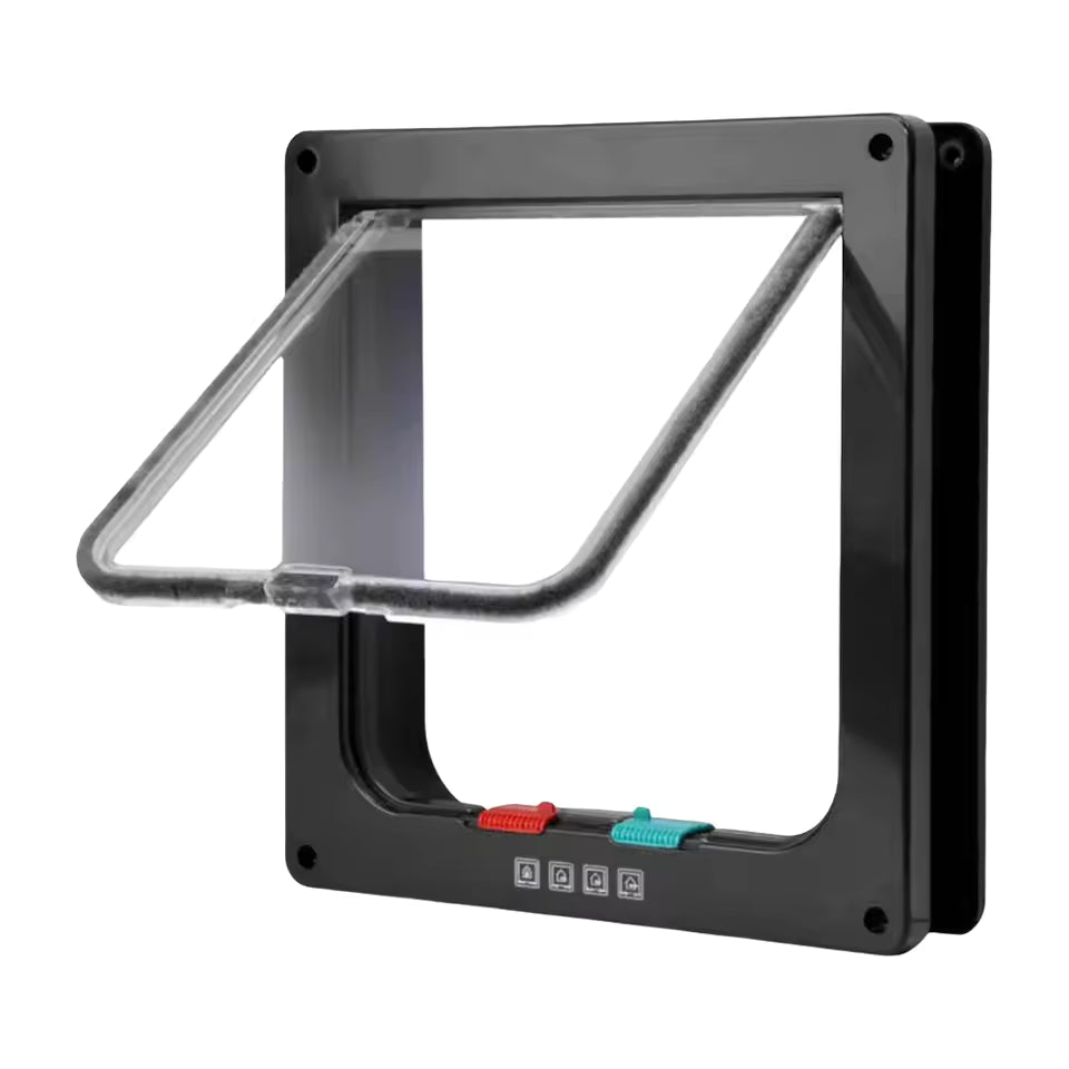 4 Way Pet Door for Cats and Dogs Bowlift