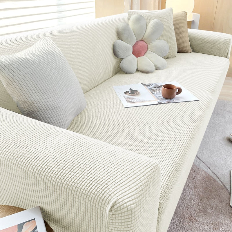 BowLift | Textured Stretch Sofa Cover | Non-Slip, Machine Washable & Protective for 1-Seater, 2-Seater, and 3-Seater Sofas