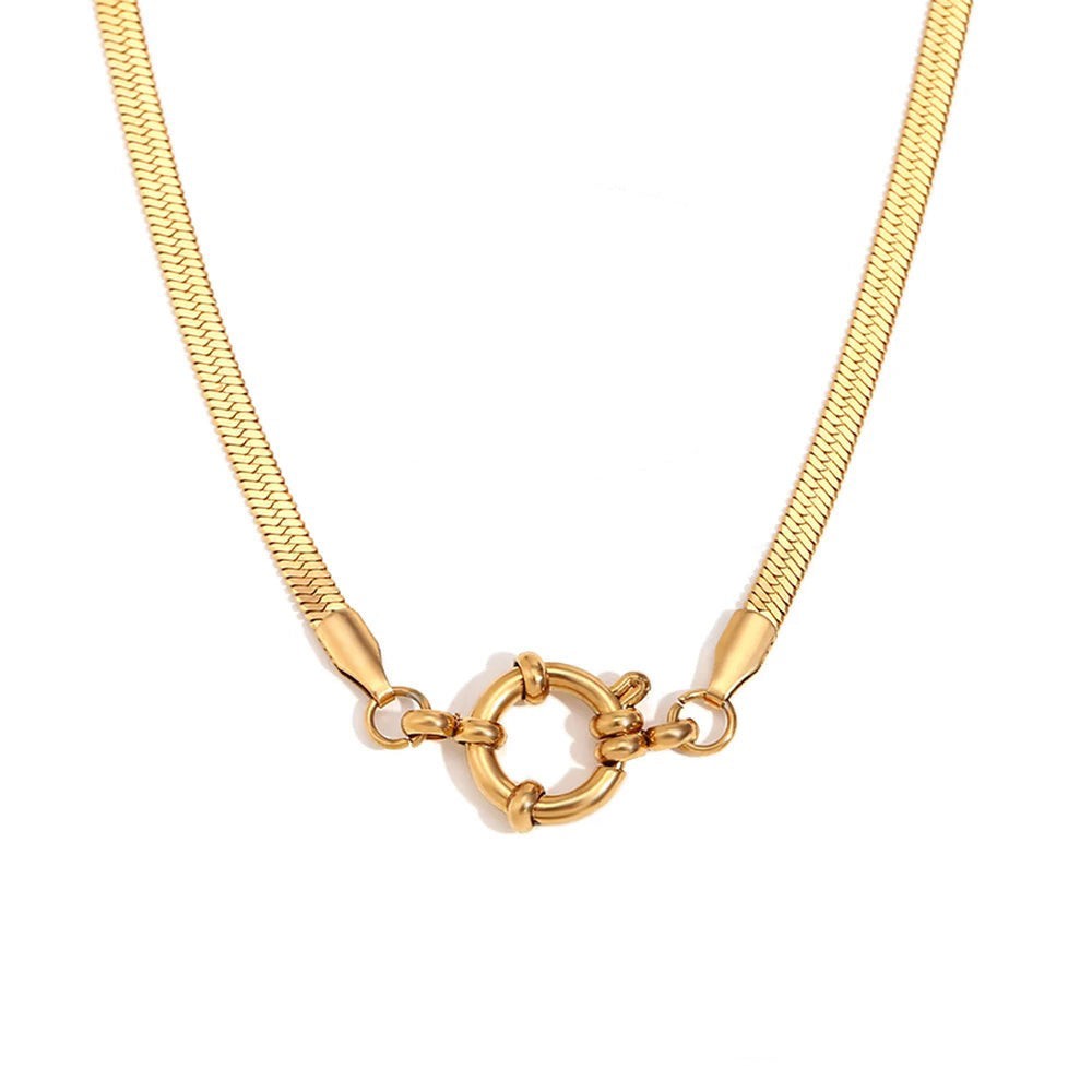 BowLift | 18k Anchor Wheel Clasp Chain Necklaces