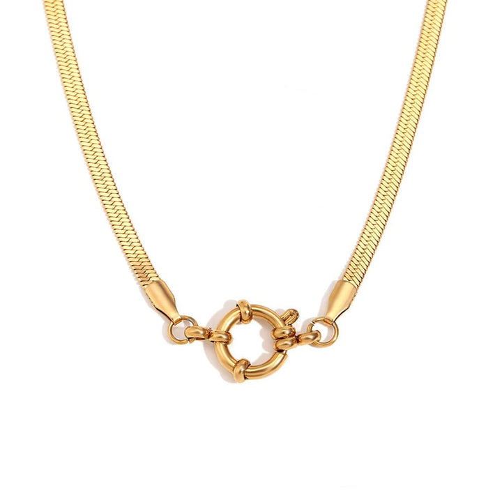 BowLift | 18k Anchor Wheel Clasp Chain Necklaces