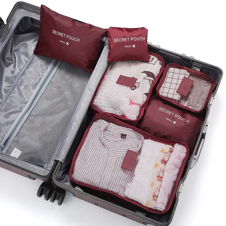 BowLift | TRAVORO Packing Cube Set | 6-piece | Waterproof & Extra Volume | Suitcase Organizer for Men