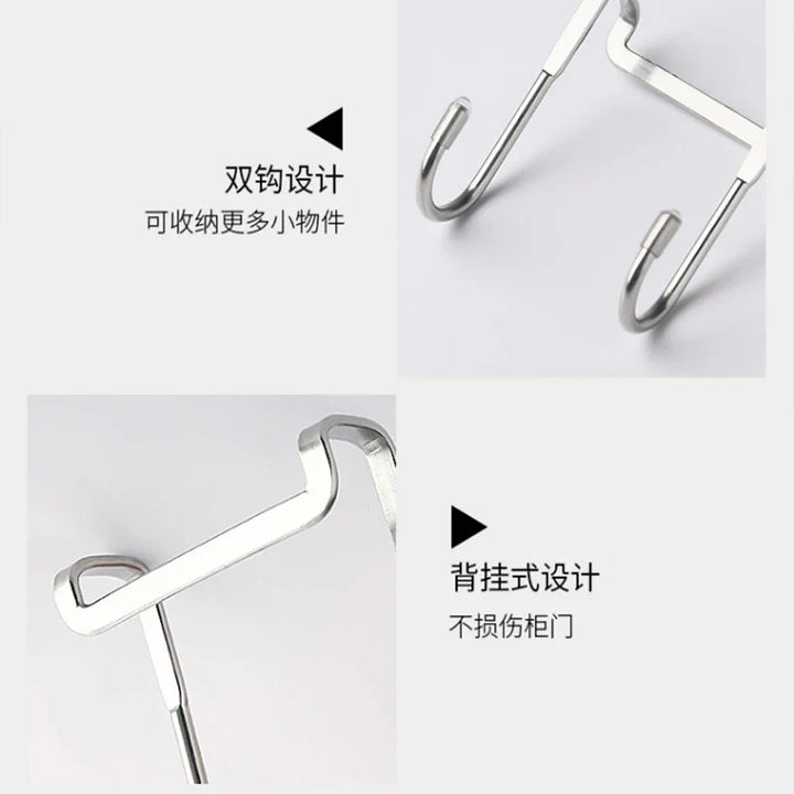 BowLift | Door hooks DUOHOLD | Double hooks for cabinet doors | Stainless steel 304 | Black or White | No drilling