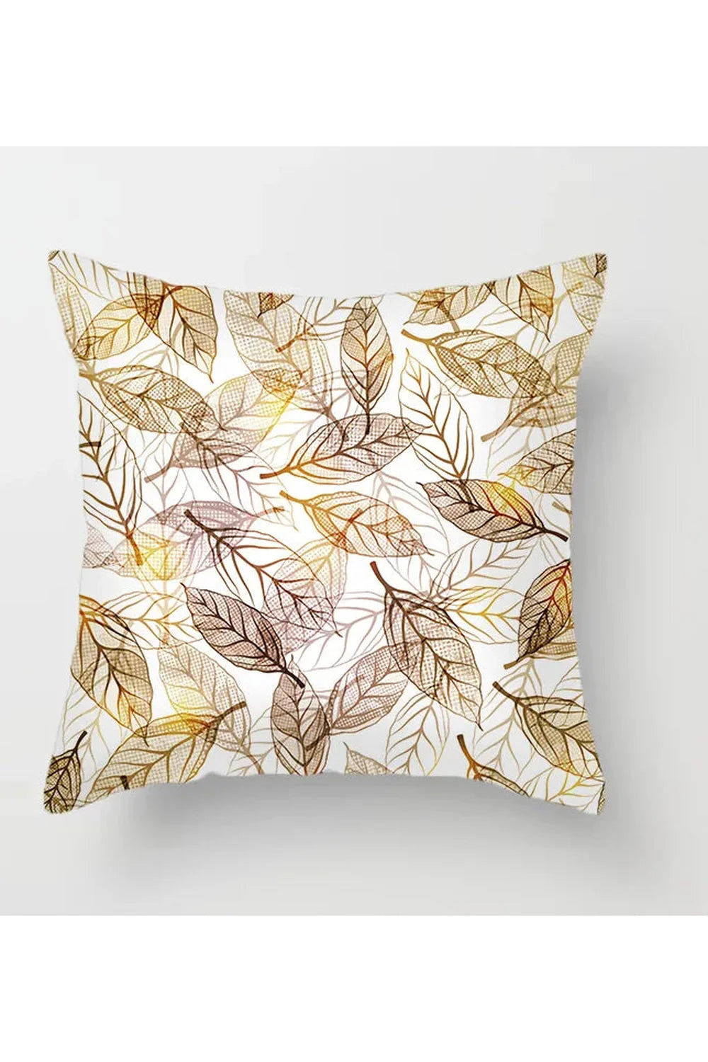 Yellow Leaf Polyester Pillowcase | Bowlift
