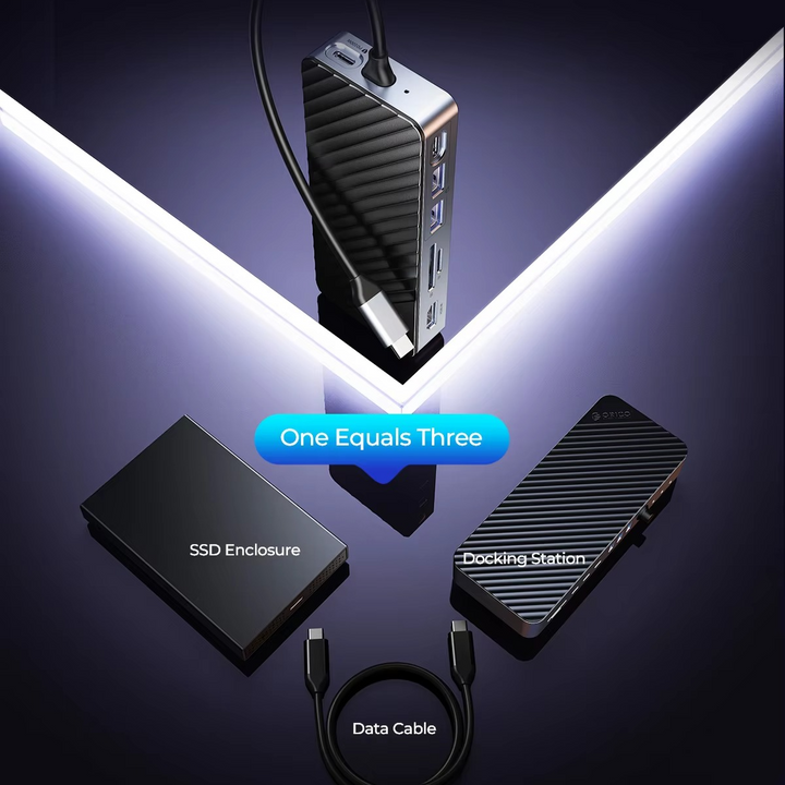 BowLift | Ultimate USB-C Laptop Docking Station with Integrated SSD Enclosure