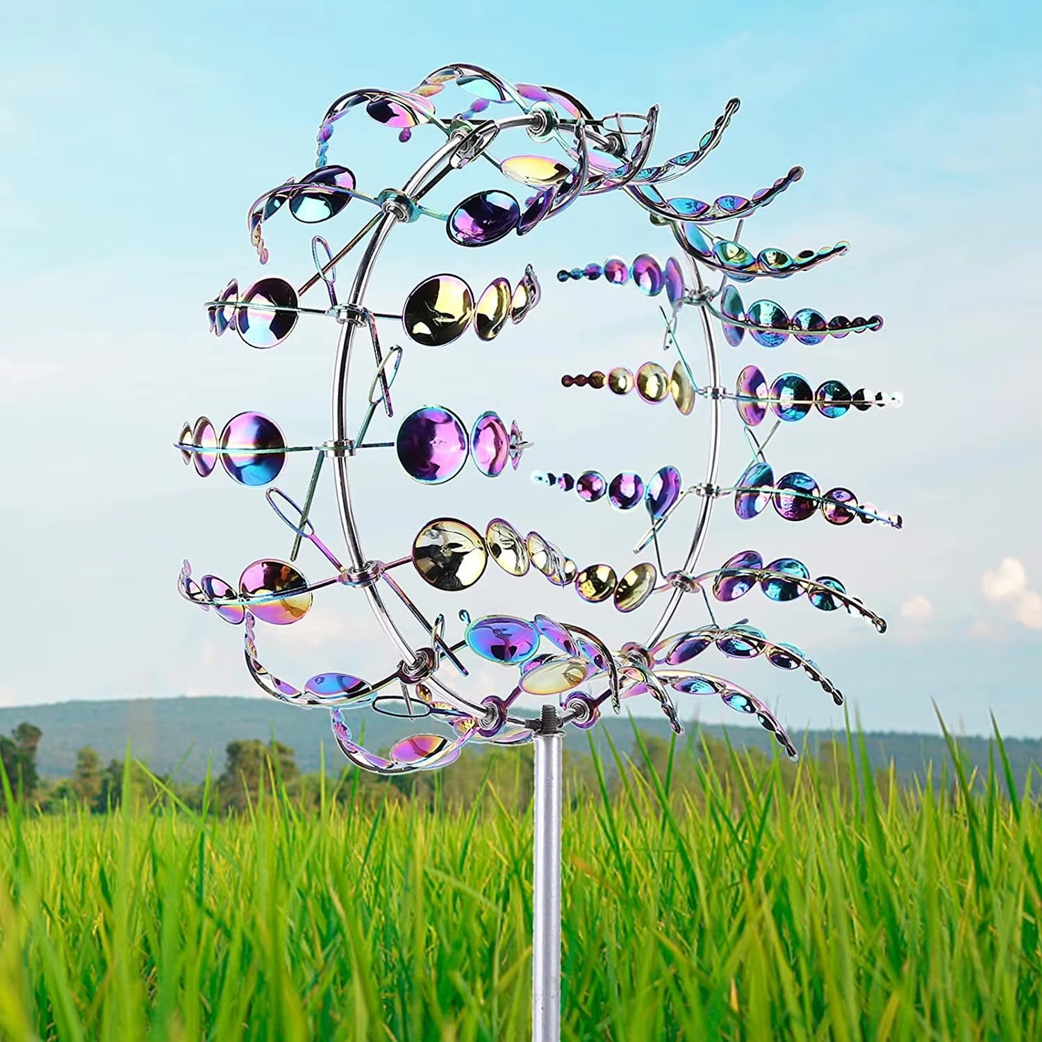 BowLift | Enchanting Solar-Powered 3D Kinetic Wind Sculpture for Gardens