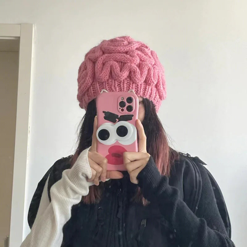 BowLift | Too Much IQ Knitted Brain Beanie