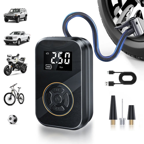 BowLift | AirVolt Go Compressor | Wireless & Rechargeable | Tire Pressure & Power Bank in One | Compact & Mobile