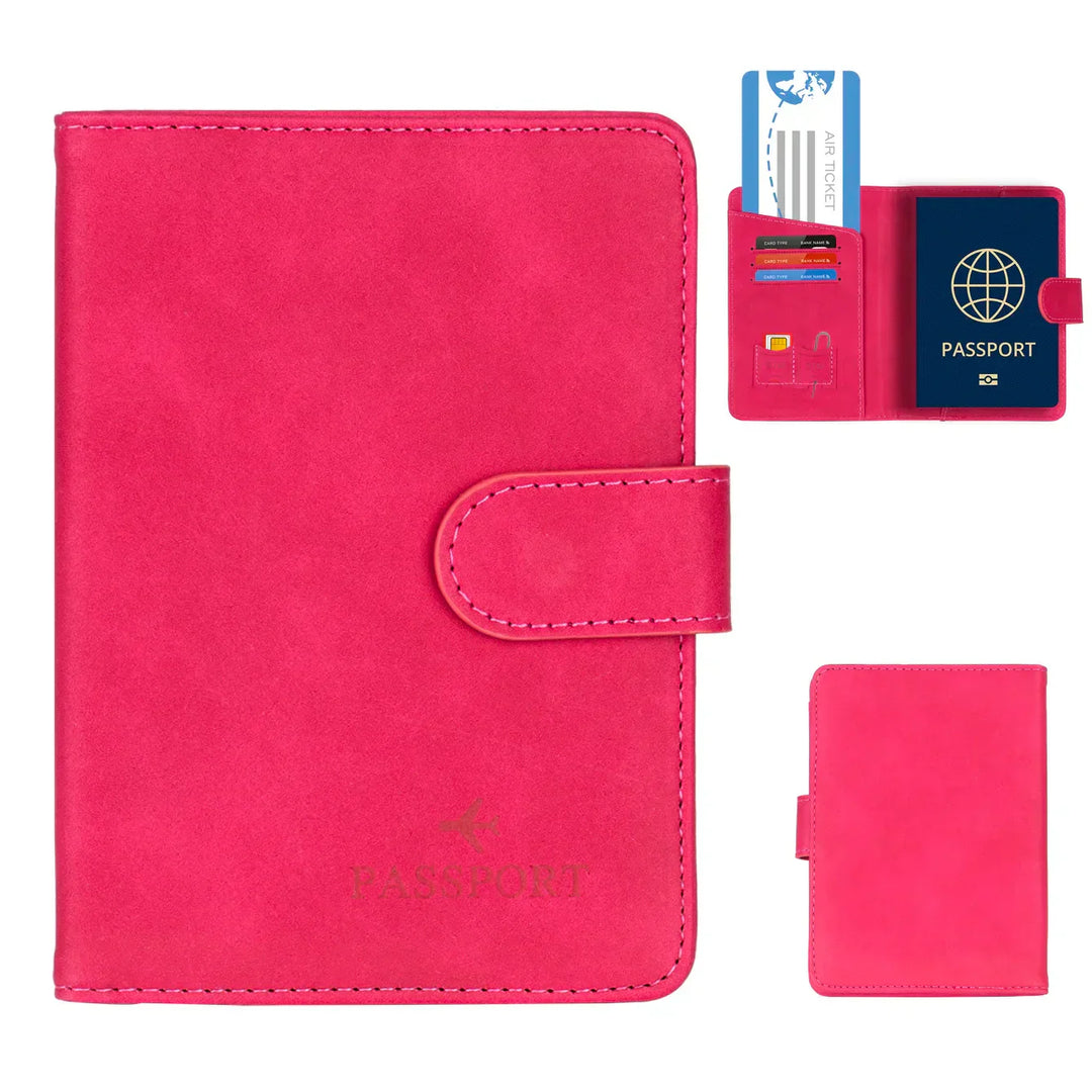 BowLift | SafePort Passport Holder | RFID Protection | Elegant Leather Look | Compact for Men & Women