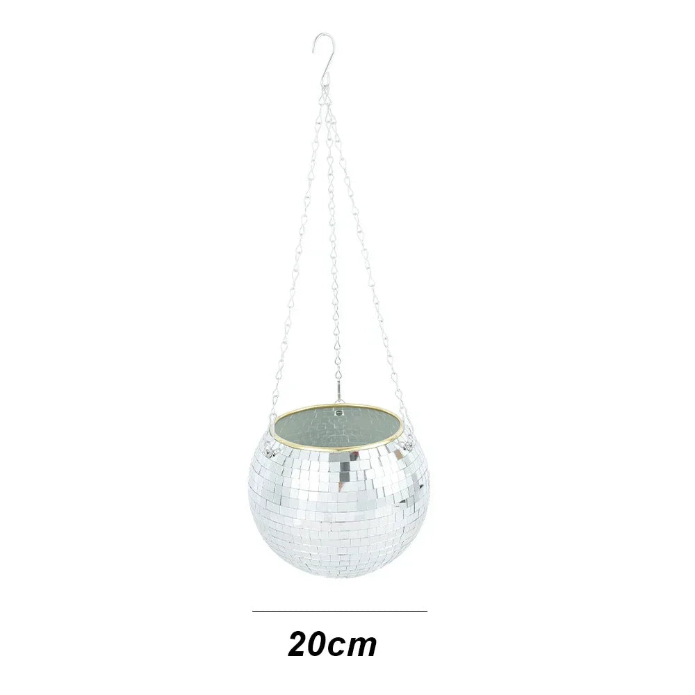 BowLift | GlowSphere Lunara | Disco Plant Hanger | Retro Design | For Boho & Urban Jungle Styles