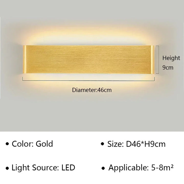 BowLift | LumiEra Modern LED Wall Lamp | Stylish Design | Warm White Light for Bedroom, Hallway & Bathroom