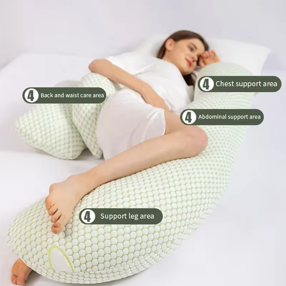 ComfyMama U-shaped pregnancy pillow – Full body support & washable cover | Bowlift