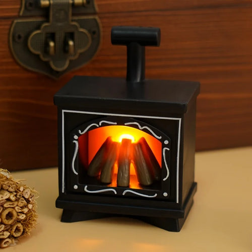 BowLift | Minoria Dollhouse Fireplace Miniature | With Light Effect | 1:12 Scale | Christmas & Home Decor | 7 × 4.9 cm