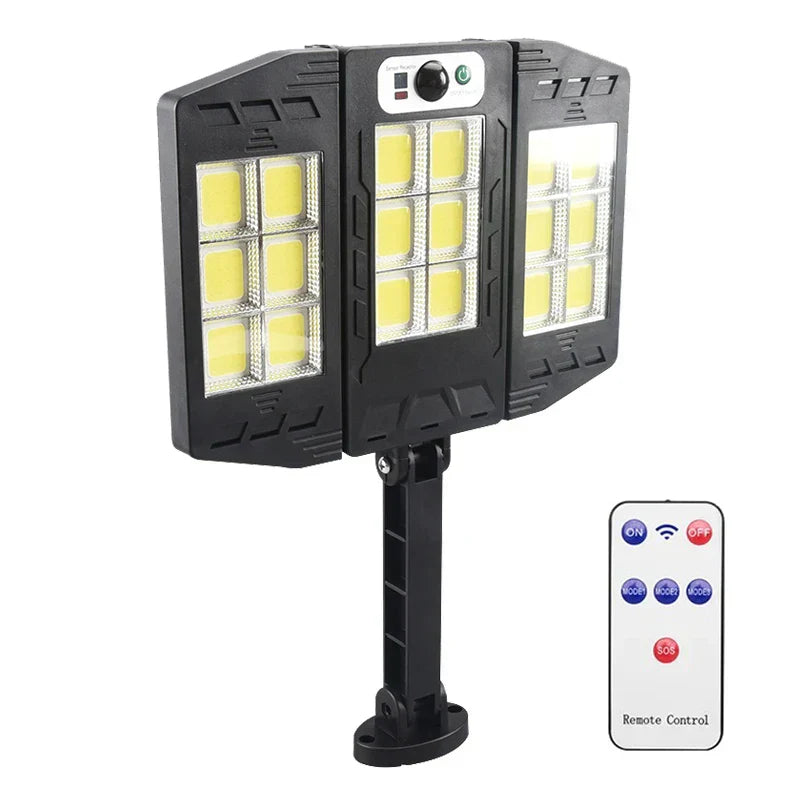 BowLift | SolarBright LumiWall | Solar-powered Wall Light | Motion Sensor & 800 LEDs | Weatherproof