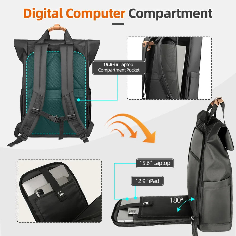 BowLift | Multifunctional Men's Backpack KnightShield | USB Port, Expandable, Waterproof, Anti-Theft