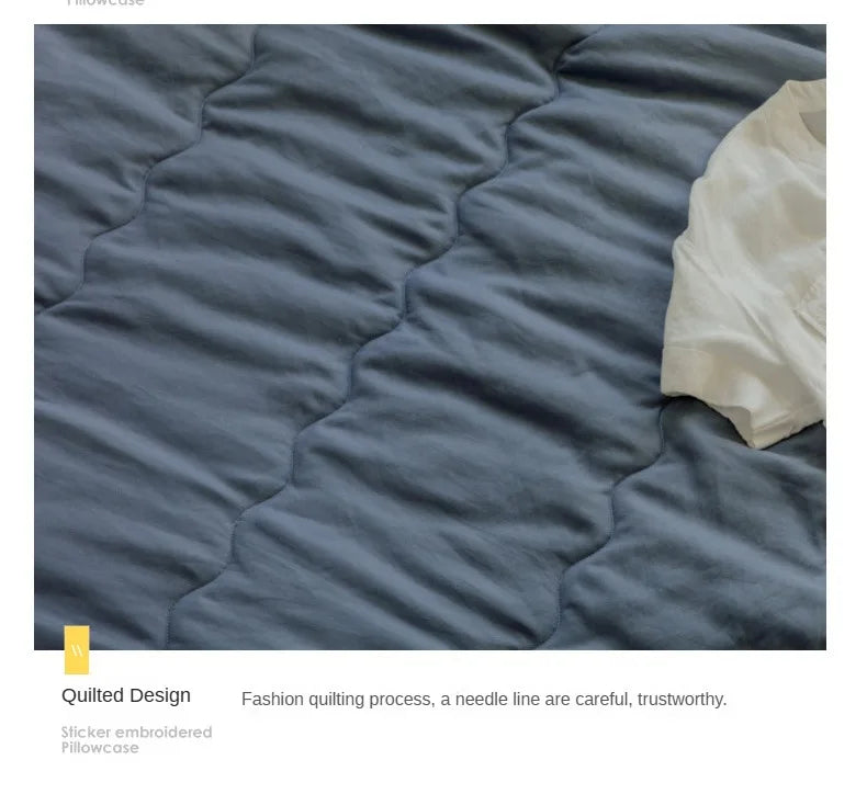 2024 Japanese Cotton-Polyester Summer Quilt – Lightweight, Washable, Skin-Friendly Solid Color Quilt | Bowlift