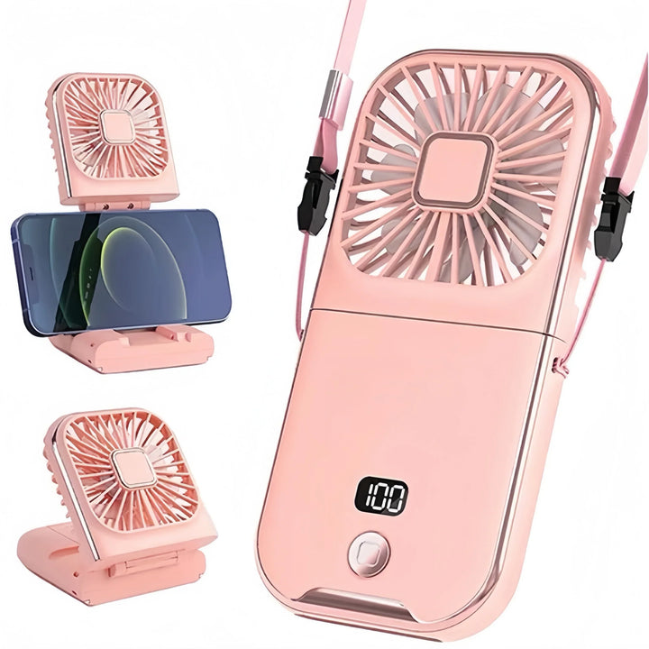 BowLift | Luftigo Mini USB Fan | Compact, rechargeable fan with digital display and multiple wind modes