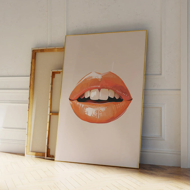 Coral Lips Wall Art | Bowlift