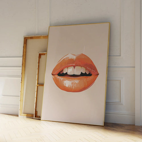 Coral Lips Wall Art | Bowlift