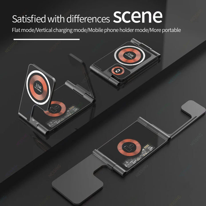 BowLift | 3 in 1 Foldable Magsafe Wireless Charger