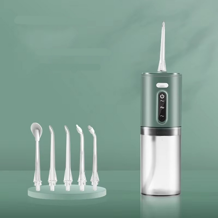 BowLift | Portable Water Flosser USB Rechargeable Oral Irrigator 9.5oz Electric Tooth Cleaner with 3 Modes Waterproof
