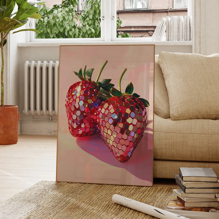 Disco Strawberry Wall Art | Bowlift