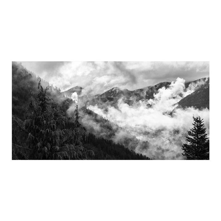 Northern Landscapes Forest Mountain Wilderness Wall Art Fine Art Canvas Prints Black White Posters For Living Room Modern Home Office Decor | Bowlift