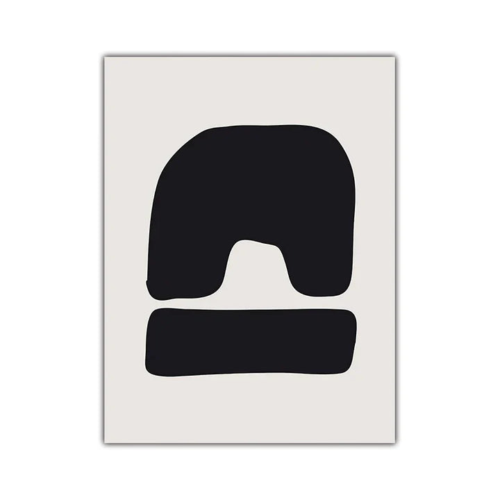Minimalist Abstract Primitive Symbols Wall Art Fine Art Canvas Prints Black White Pictures For Modern Apartment Living Room Home Decor | Bowlift