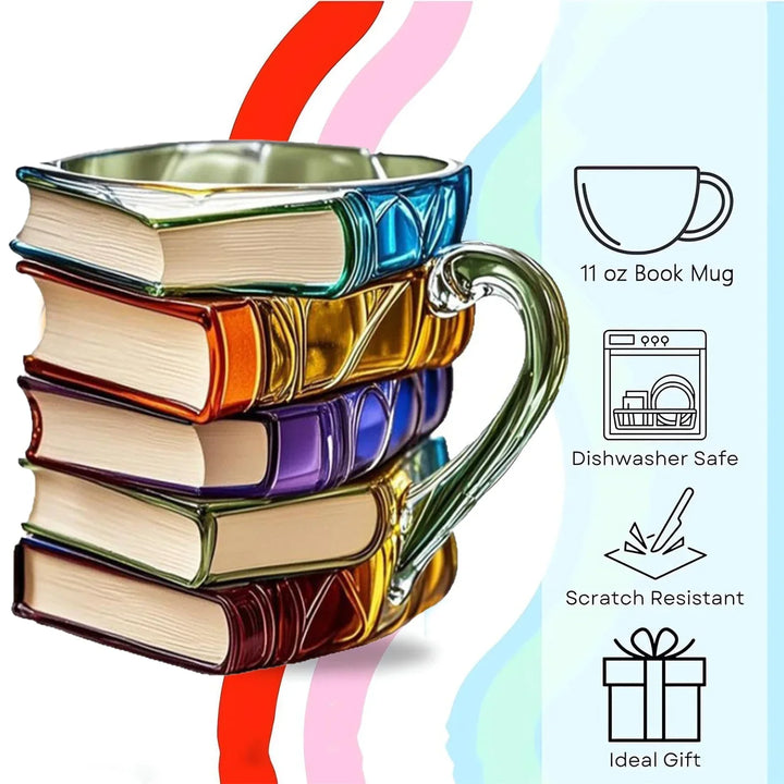 BowLift | Stacked Books Shape Coffee Mug