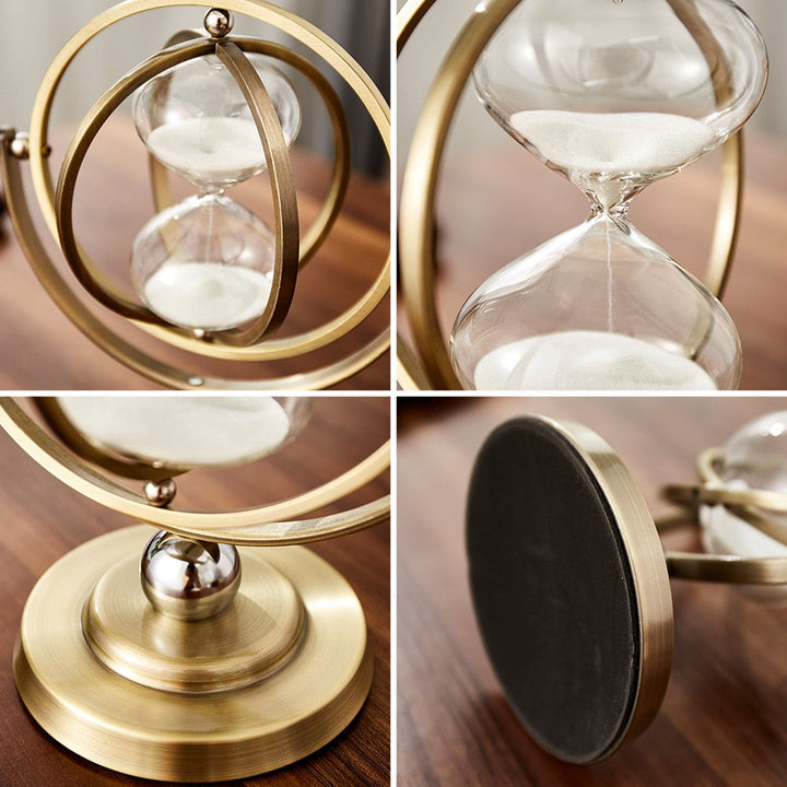 Time Charmer Metal Hourglass Decor | Bowlift