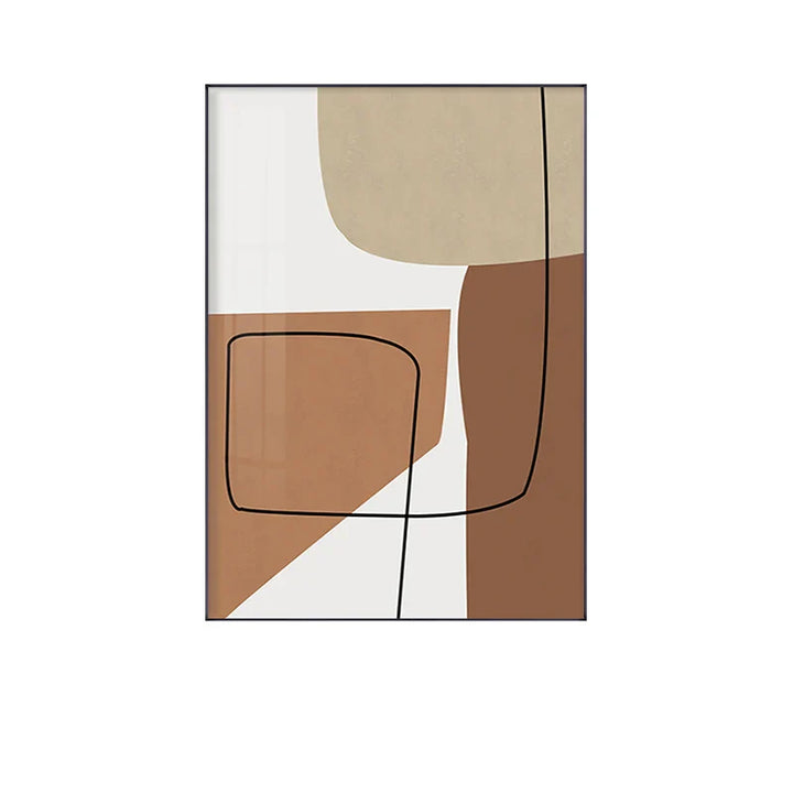 Modern Abstract Earthy Tones Geometric Wall Art Fine Art Canvas Prints Pictures For Living Room Dining Room Contemporary Home Decor | Bowlift