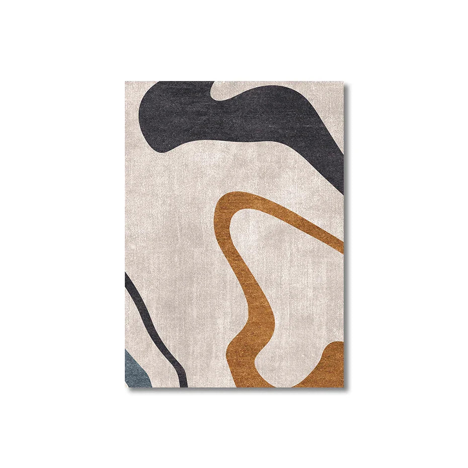 Flowing Lines Blue Beige Abstract Wall Art Fine Art Canvas Prints Pictures For Modern Living Room Dining Room Bedroom Art Decor | Bowlift