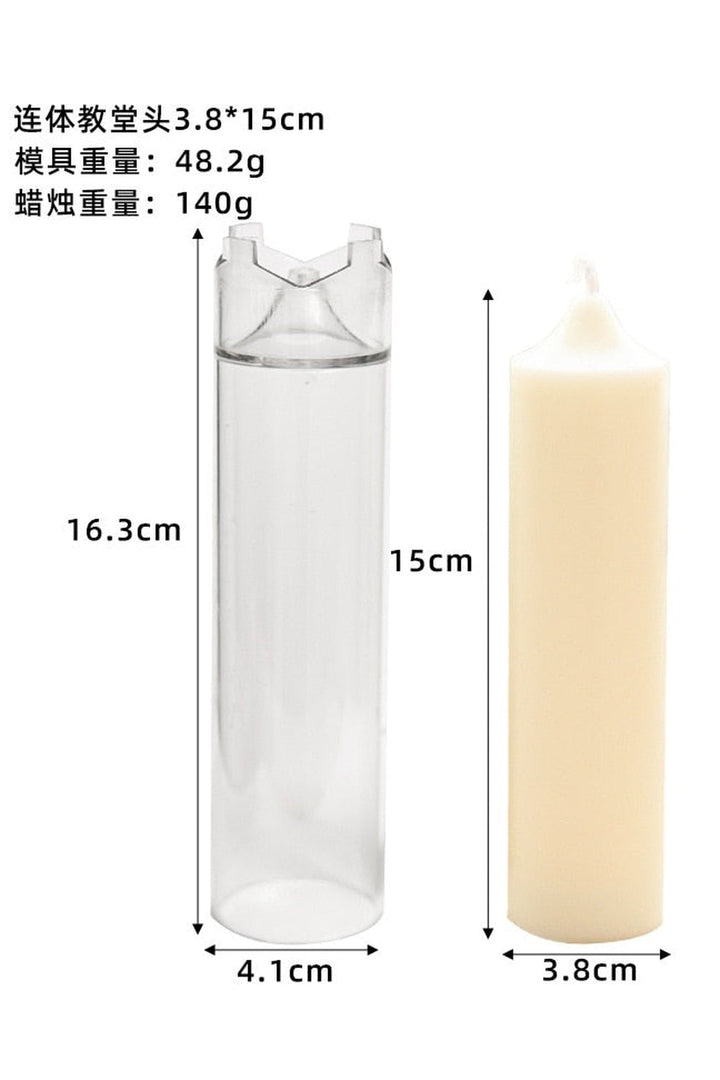 striped column candle shape | Bowlift