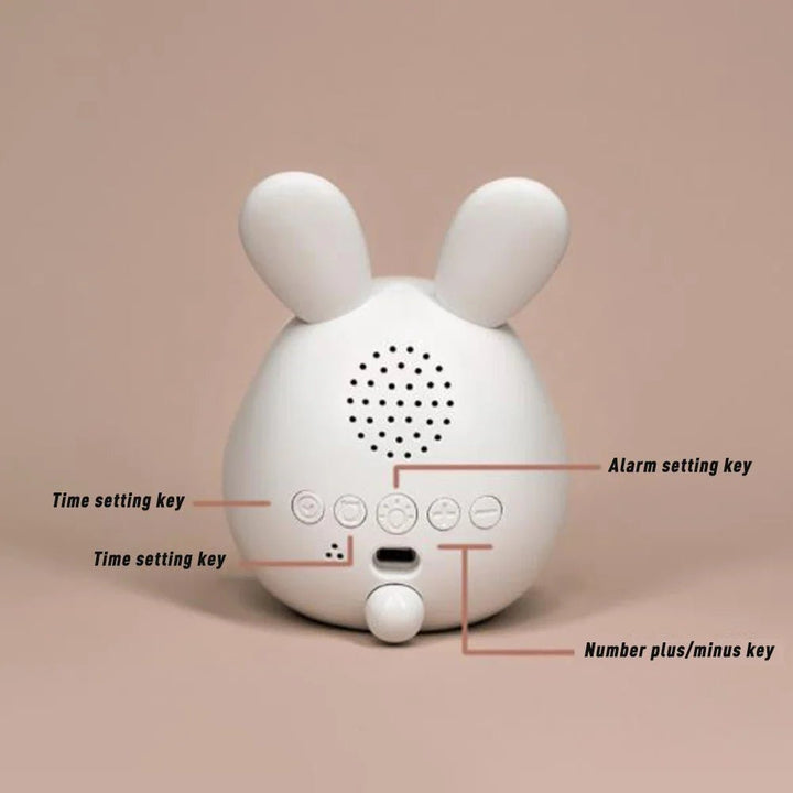 BowLift | Children's Alarm Clock in Rabbit Shape with LED Night Light - BunniGlow