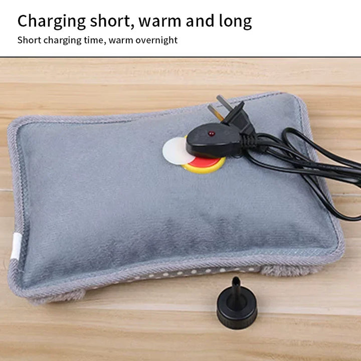BowLift | Electric Hot Water Bottle HeatDot 500 | 500W Quick Heating with EU Plug | Rechargeable Hand Warmer with Double Pocket | Safe Heat Source for Winter & Office