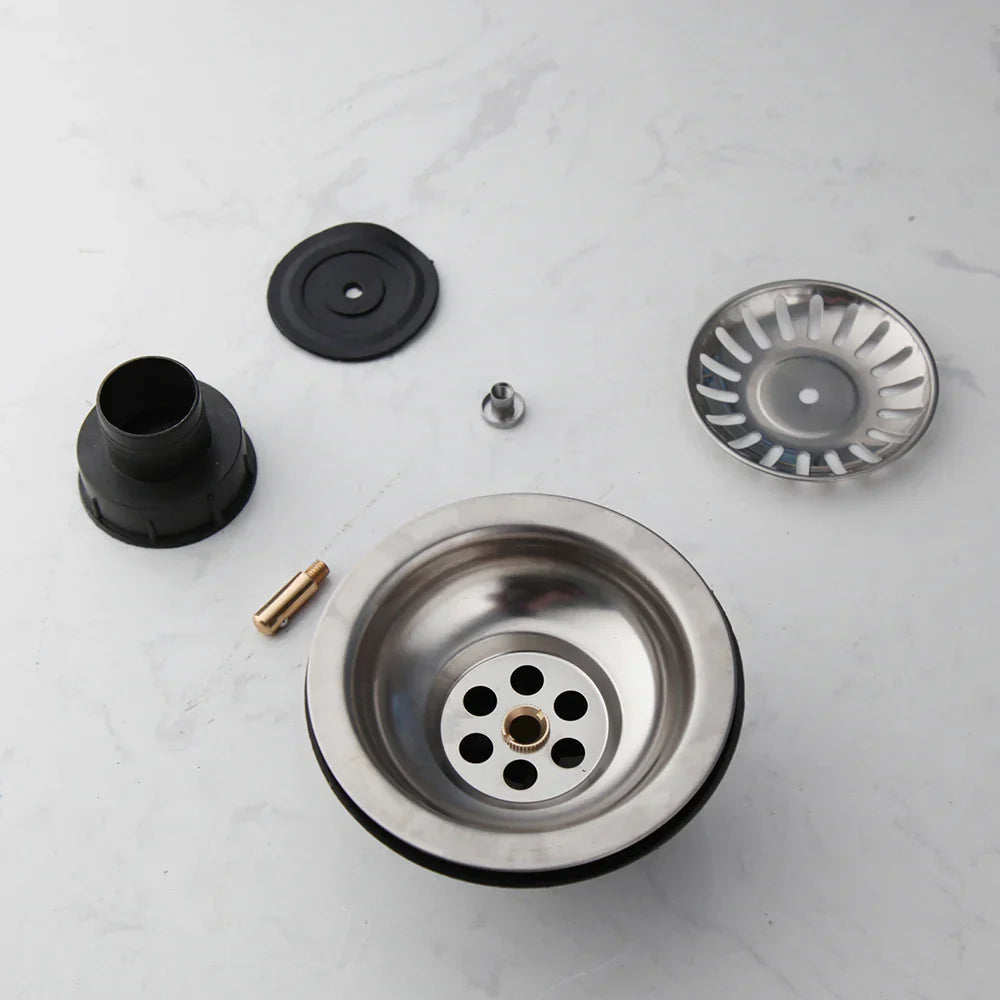 AquaGuard Stainless Steel Sink Strainer with Odor Filter – Pop-Up Stopper & Anti-Blocking Basket Bowlift