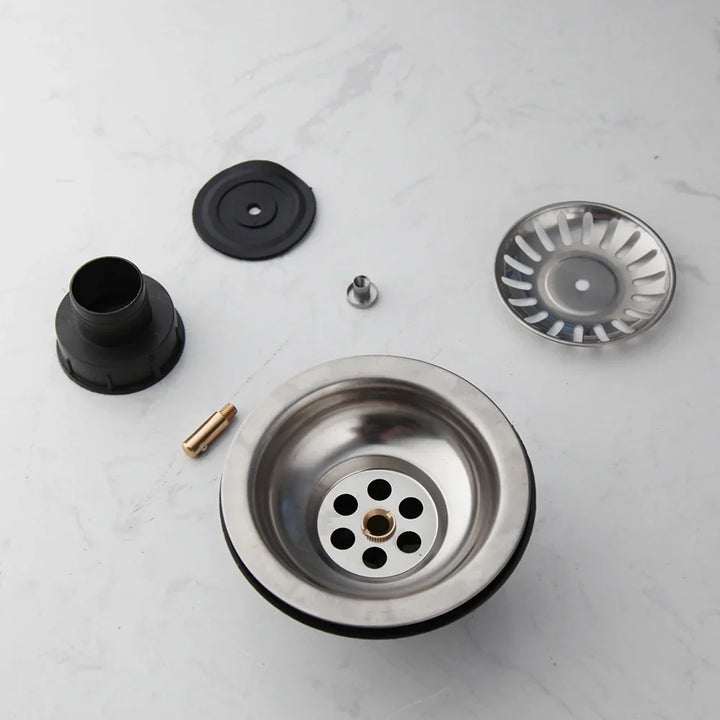 AquaGuard Stainless Steel Sink Strainer with Odor Filter – Pop-Up Stopper & Anti-Blocking Basket Bowlift