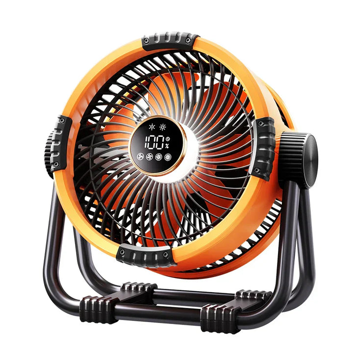 Camping Fan with 20,000mAh Battery, LED Light & Remote Control – WindMate | Bowlift