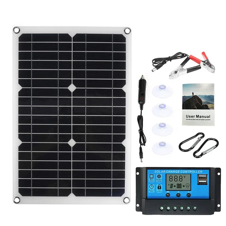 BowLift | SolaVibe Solar Panel 1200W | Flexible 12V Charging Panel | 2x USB & 100A Charge Controller | Outdoor Camping