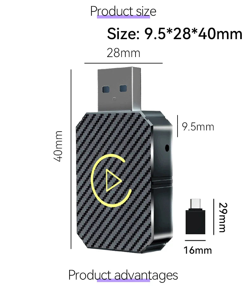 BowLift | 2 in 1 USB Mini Wireless CarPlay