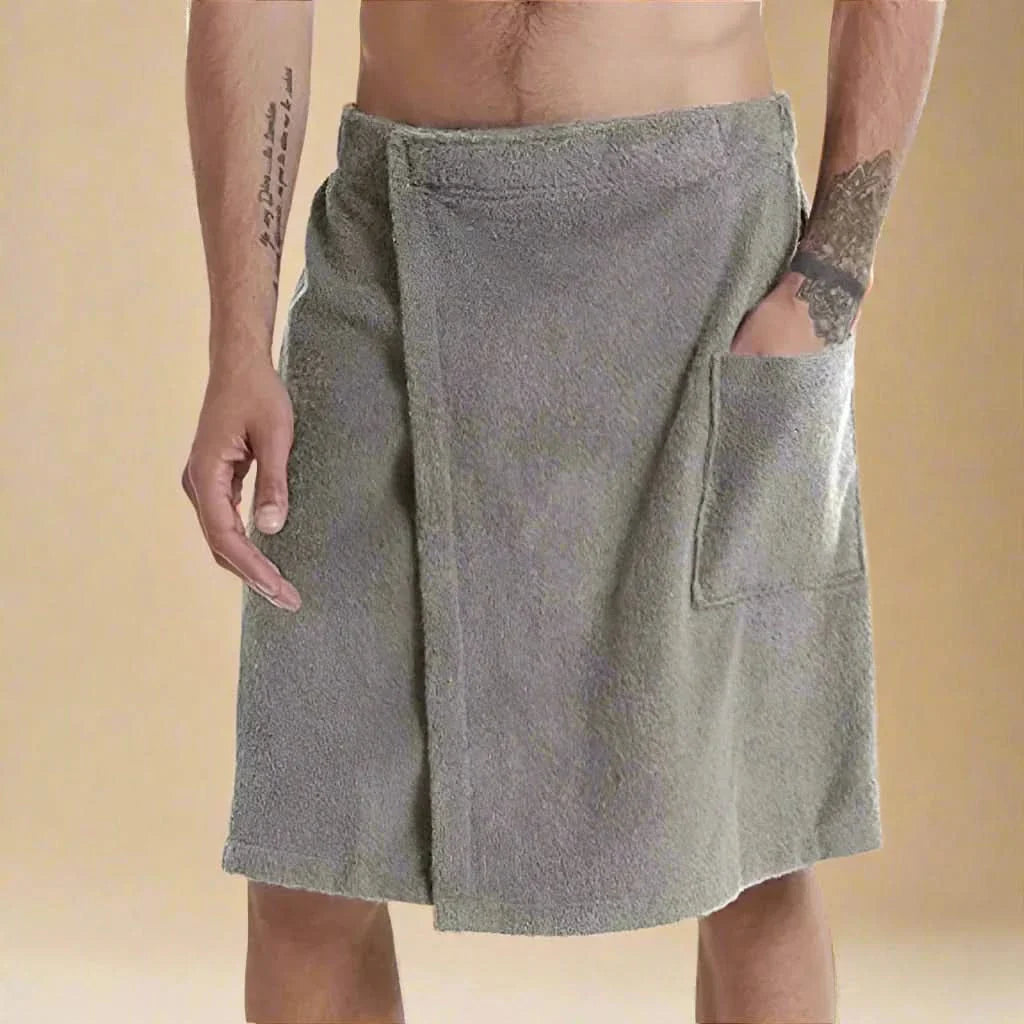 BowLift | PORTABLE BATH TOWEL ROBE – Soft & versatile bath towel with pockets for sauna, beach & fitness