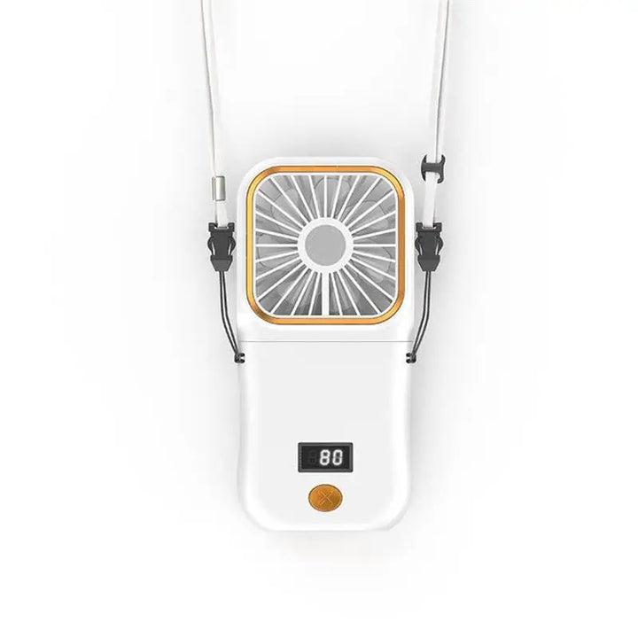 BowLift | Airlio Foldable USB Fan 3000mAh | 4-Level Air Cooler | Hand, Table & Neck Fan | Power Bank Function | 180° Rotatable