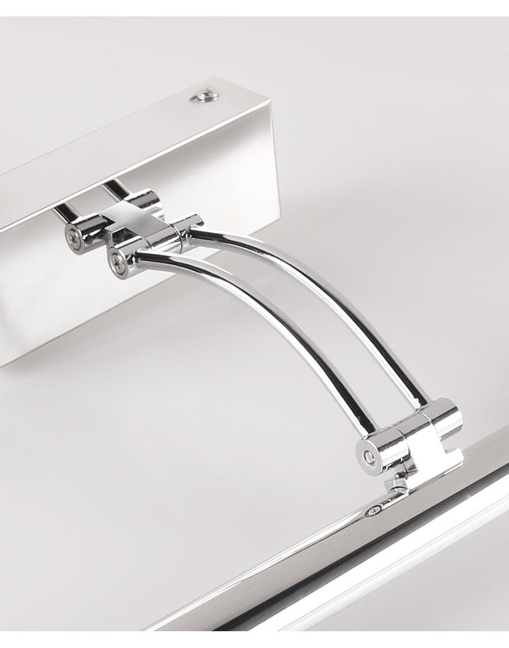 BowLift | 80-100cm LED wall lamp - Modern black/silver wall light for the bathroom, internally mounted picture light